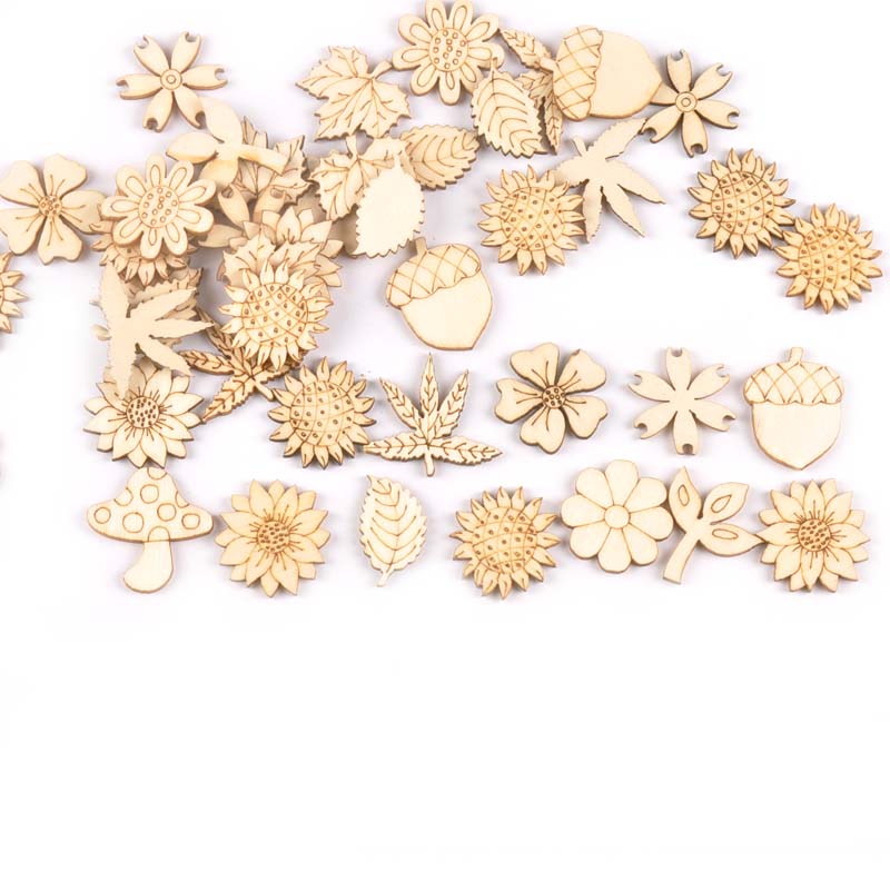 إكسسوارات خشبية طبيعية ذاتية ا - مراجعة Embellishments For Scrapbooking وسعره