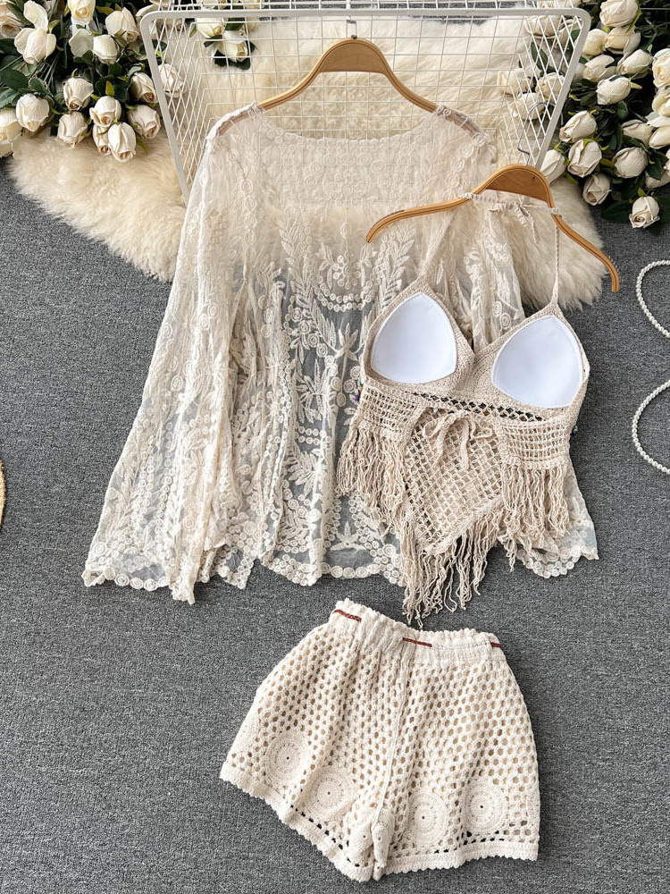 طقم صيفي جديد للعطلات للنساء:  - مراجعة Tassel Fringe Trim وسعره