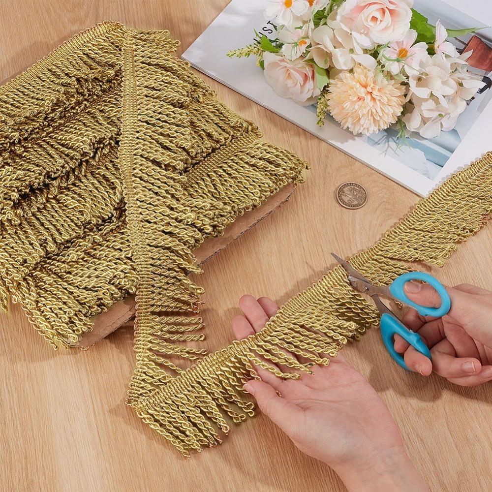 12 ياردة × 2.2 بوصة هامش تقليم - مراجعة Tassel Fringe Trim وسعره