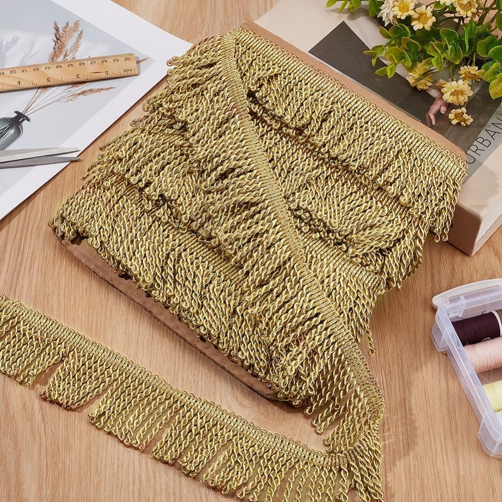 12 ياردة × 2.2 بوصة هامش تقليم - مراجعة Tassel Fringe Trim وسعره