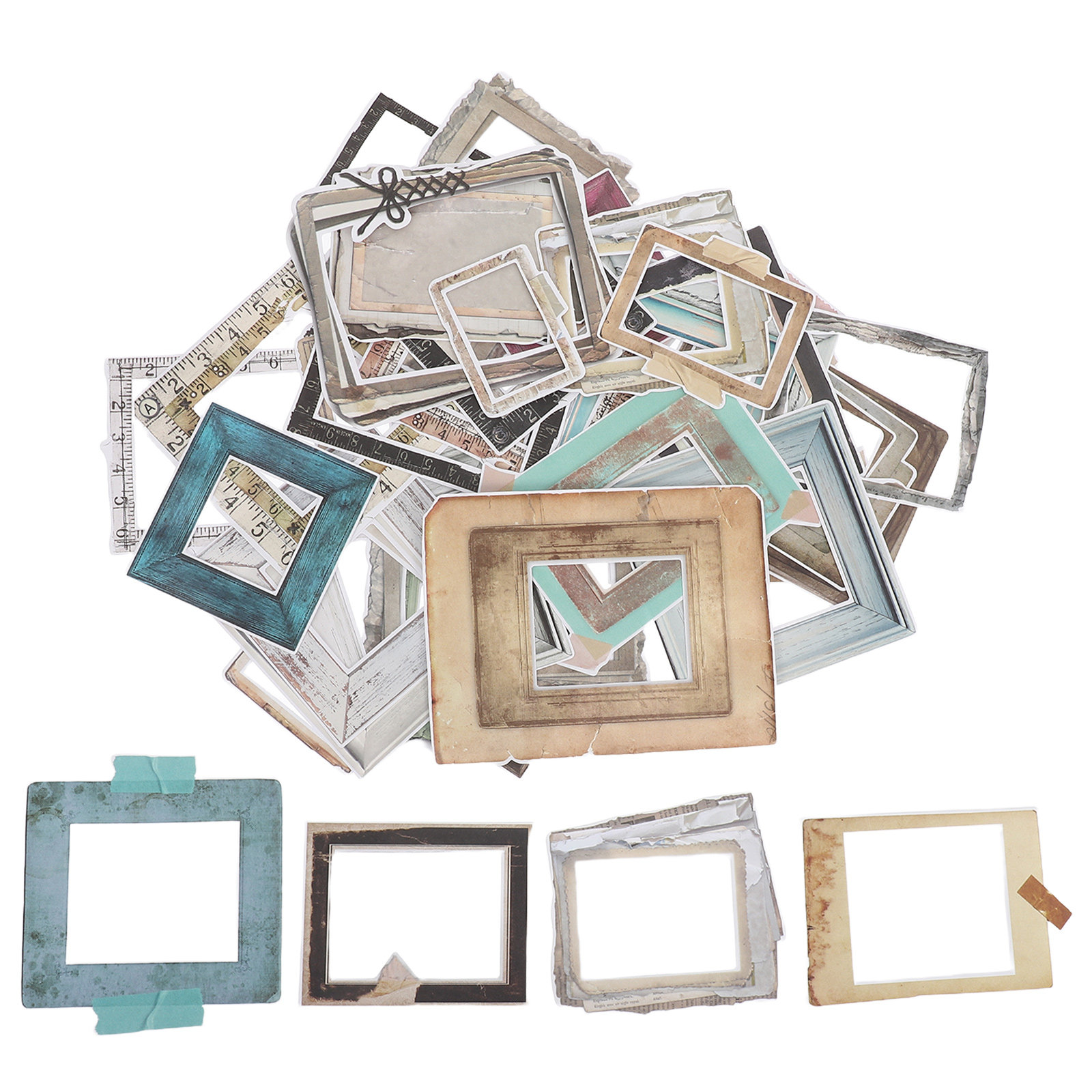 35 قطعة من ملصقات الإطارات لأل - مراجعة Embellishments For Scrapbooking وسعره
