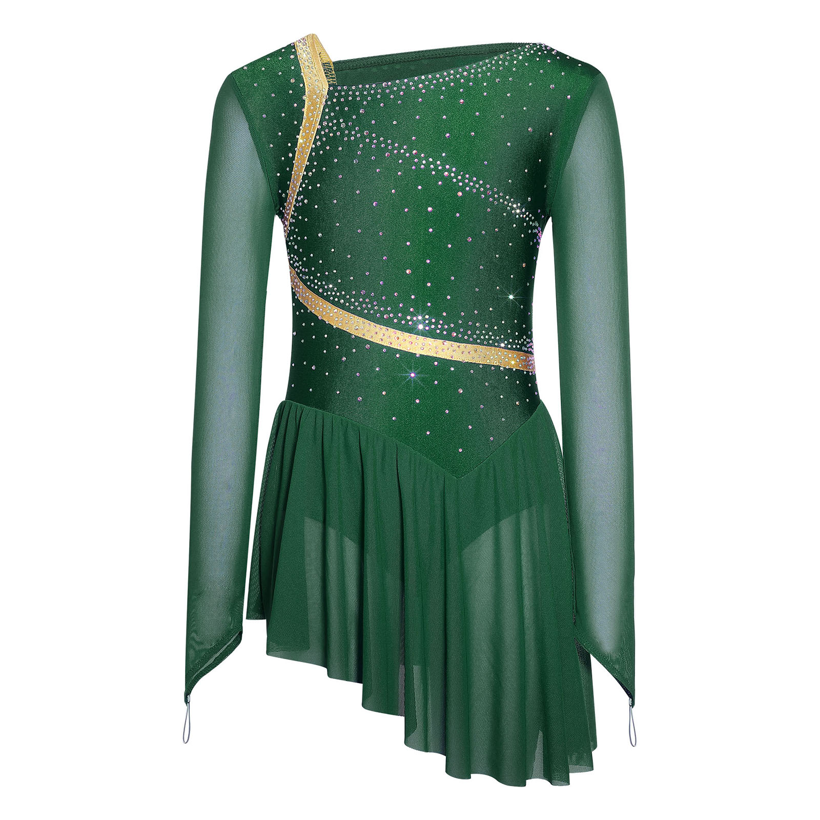 فستان رقص للفتيات الصغيرات للت - مراجعة Rhinestone Banding Trim وسعره