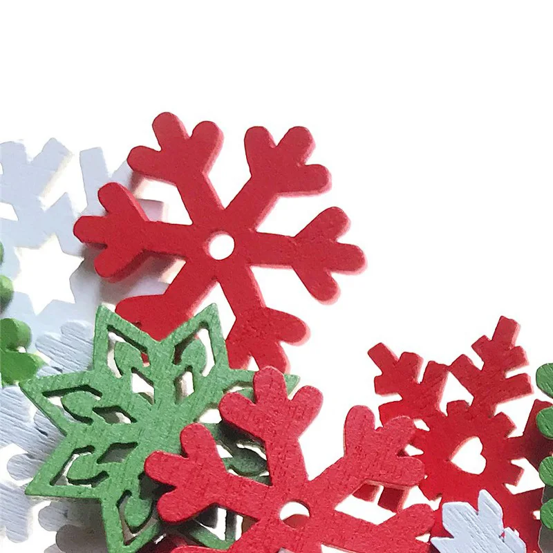 50 قطعة من شرائح الخشب الملونة - مراجعة Christmas Craft Embellishment وسعره