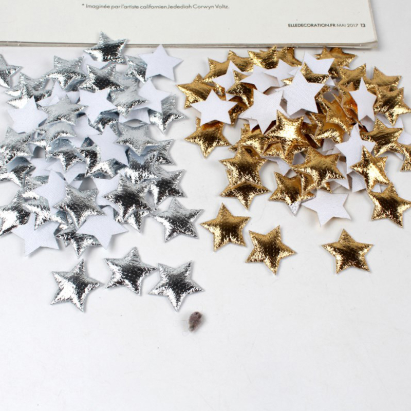 100 قطعة نجوم الذهب/الفضة لعيد - مراجعة Embellishments For Scrapbooking وسعره